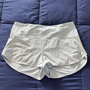 Lululemon high rise speed up, 2.5” powder blue